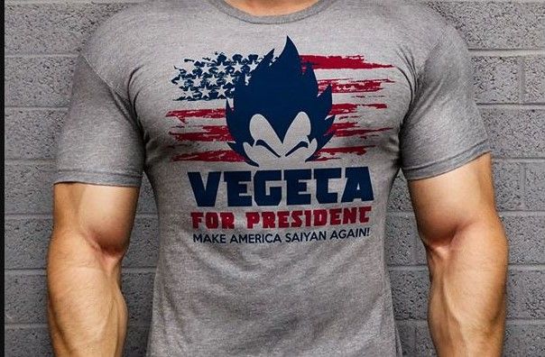 camiseta gym vegeta for president
