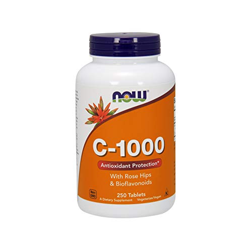 NOW Foods Vitamin C-1000 W/ Rose Hips, 250 Tablets / 1000mg