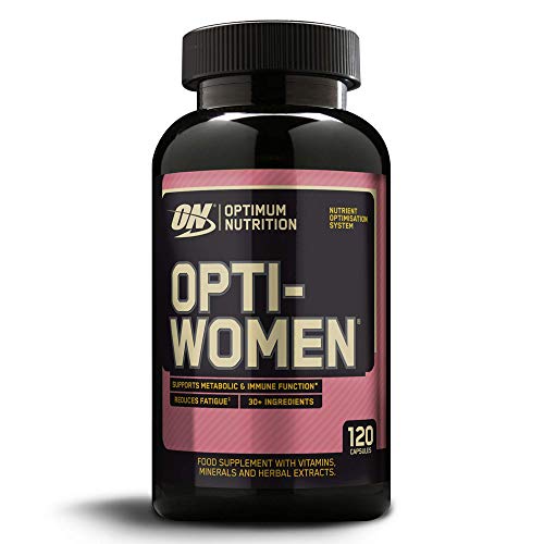 Optimum Nutrition Opti-Women, Suplemento Multivitamínico, Multivitaminas y Minerales para Mujeres con Vitamina D, Vitamina C, Magnesio y Acido Folico, Sin Sabor, 60 Porciones, 120 Cápsulas
