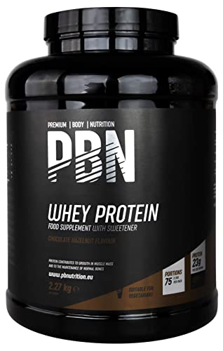 PBN - Premium Body Nutrition PBN - Proteína de suero de leche en polvo, 2,27 kg (sabor chocolate con avellanas)
