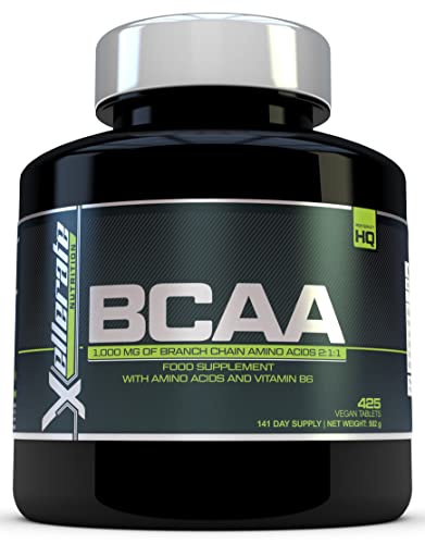 BCAA 2:1:1 1000 mg | 425 Comprimidos Veganos | Alta Resistencia | 3000 mg Dosis Diaria | Suministro para 141 Días | Aminoácidos De Cadena Ramificada | L-Leucina, L-Isoleucina, L-Valina y Vitamina B6
