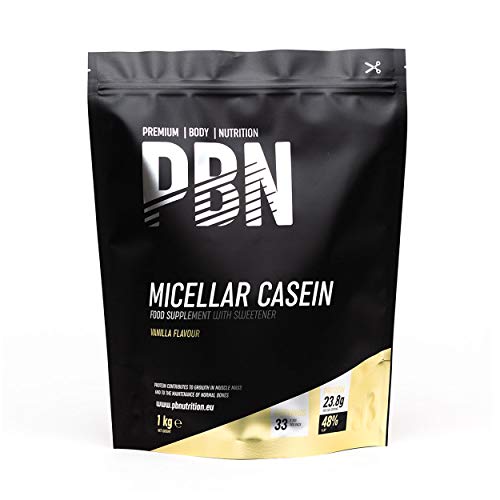 PBN Premium Body Nutrition - Caseína micelar, 1 kg (Paquete de 1), sabor Vainilla